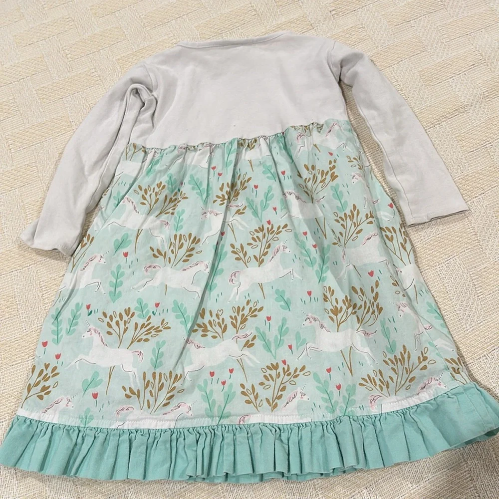CLASSIC WHIMSY Unicorn Print Dress Girls Size 3T whimsical floral unicor…